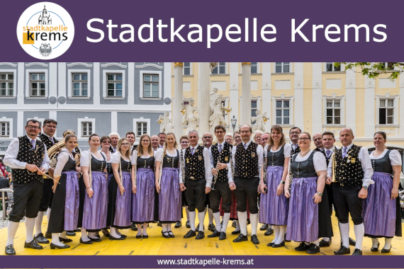 Gruppenfoto der Stadtkapelle Krems 1. Mai 2022