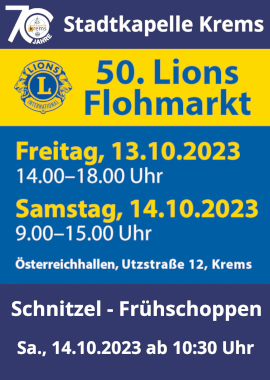 Stadtkapelle Krems beim Lions Club Flohmarkt