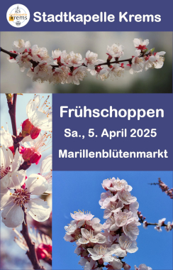 Kremser Marillenblütenmarkt mit der Stadtkapelle Krems