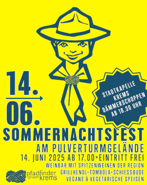 Stadtkapelle Krems beim Sommernachtsfest der Kremser Pfadfinder